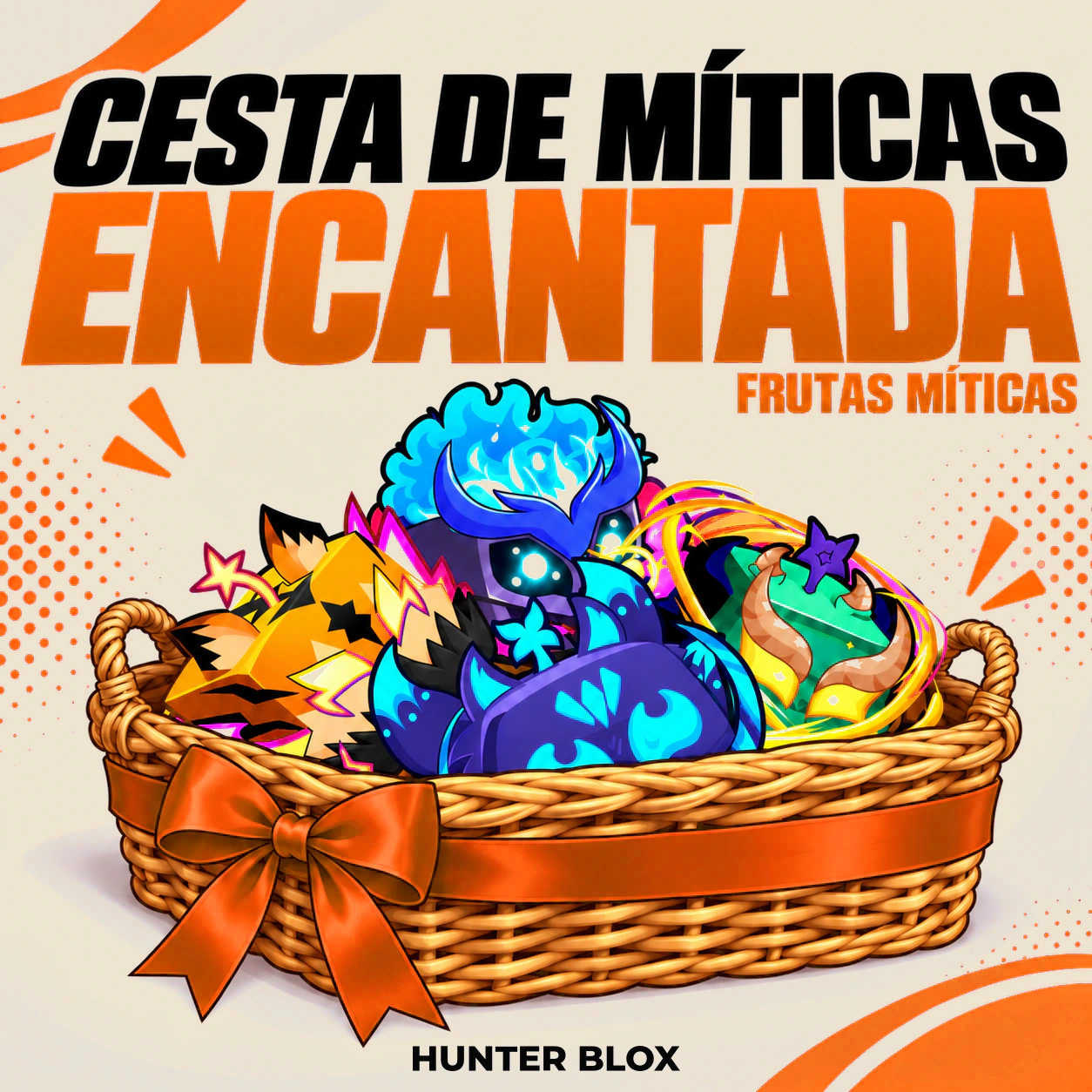 Cesta Encantada com Frutas Míticas Super Raras