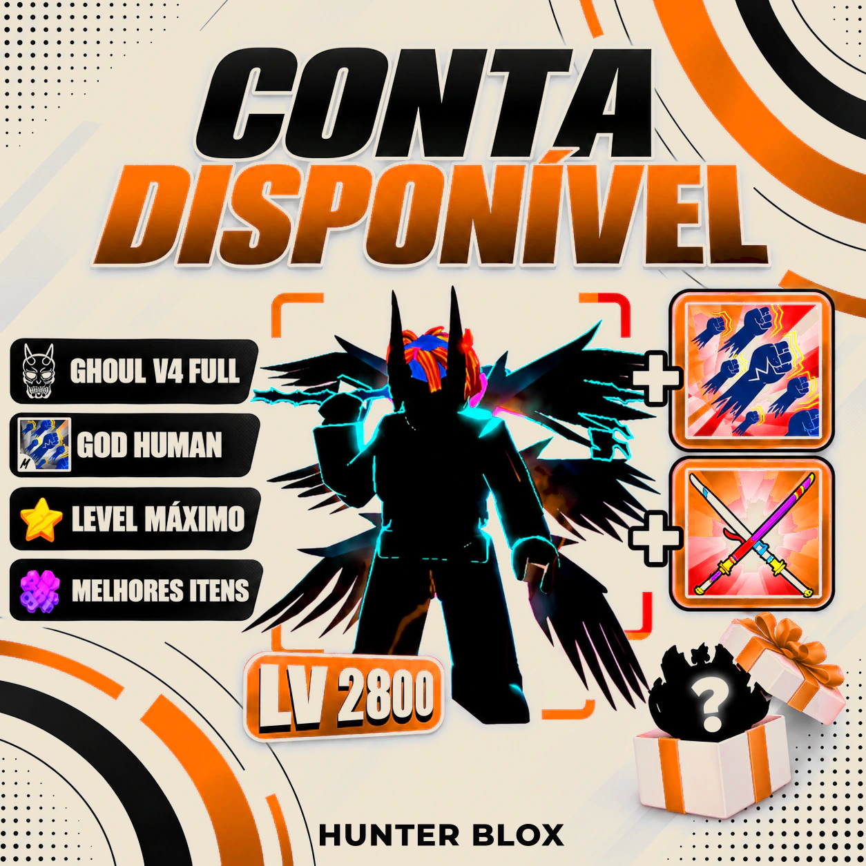 Ghoul Full V4 + CDK + Godhuman + Level Máximo