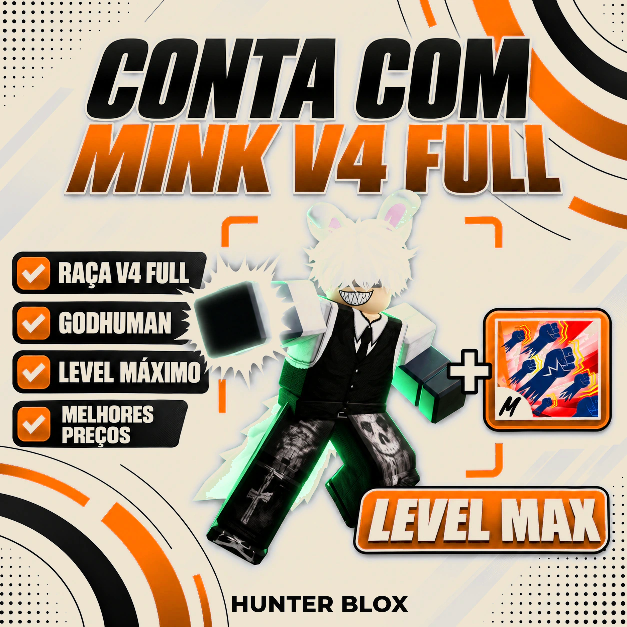 Mink Full V4 + CDK + Godhuman + Level Máximo