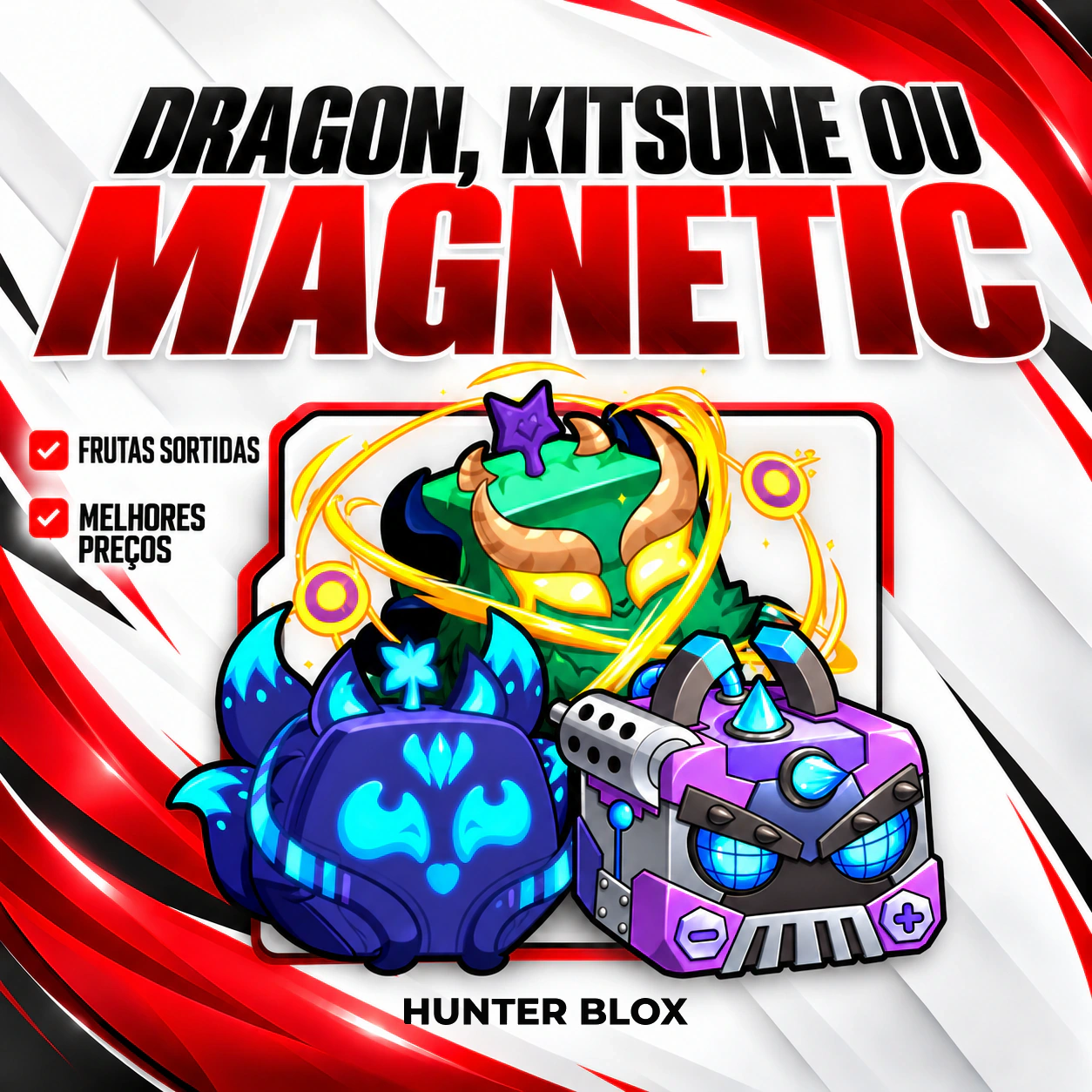 Dragon, Kitsune ou Magnetic no Inventário