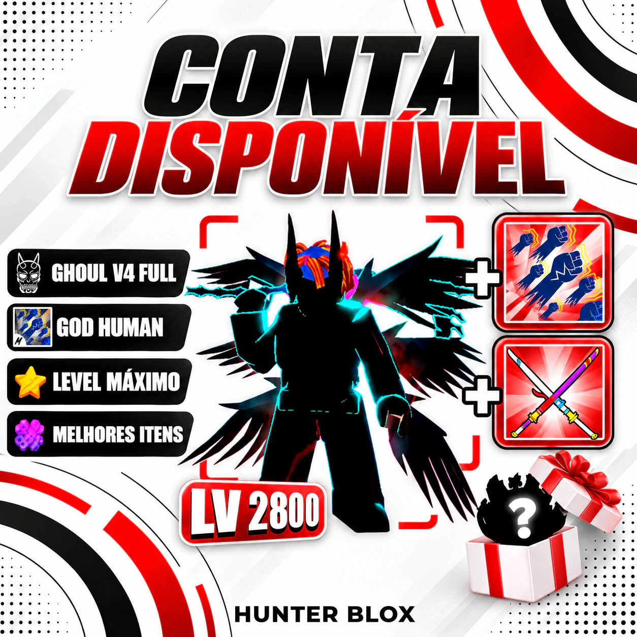 Ghoul Full V4 + CDK + Godhuman + Level Máximo